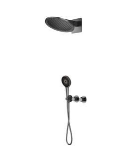 Set Doccia Incassati Termostático BOLONIA Black gun metal