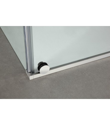 Mampara Ducha Frontal INOX VETRUM hoja fija + corredera
