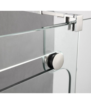 Mampara INOX fijo + corredera VETRUM FREE
