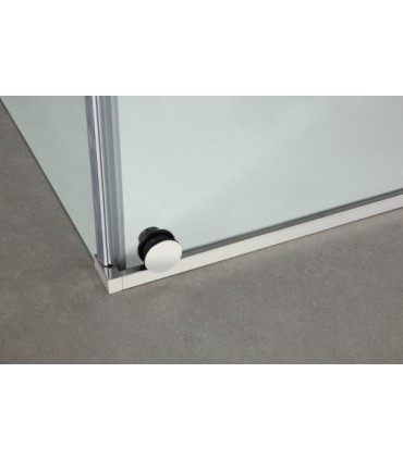 Mampara INOX fijo + corredera VETRUM FREE