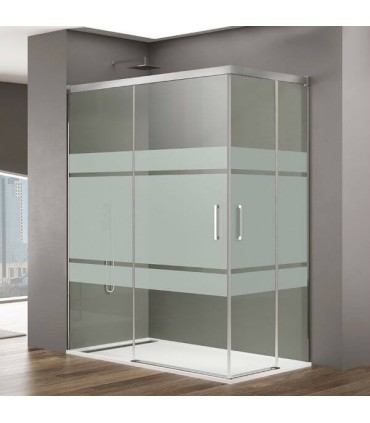 Schermi 2 fissi + 2 scorrevoli as angolo BASIC