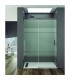 Box doccia fisso + porta scorrevole BASIC TITANIO