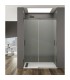 Box doccia fisso + porta scorrevole BASIC TITANIO