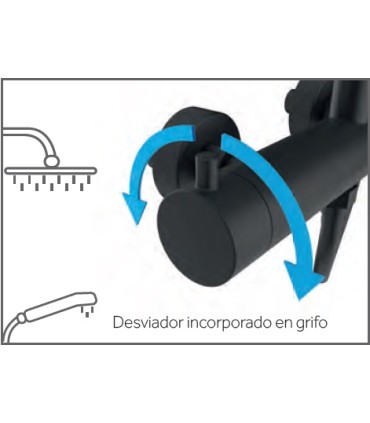 Set doccia a leva singola INVERTER R NERO