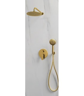 Set doccia ad incaso a parete ROUND ORO
