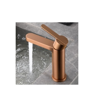 Miscelatore monocomando lavabo ROMA Oro Rosa Spazzolato