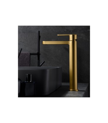 Miscelatore monocomando lavabo alto ROMA Oro Spazzolato