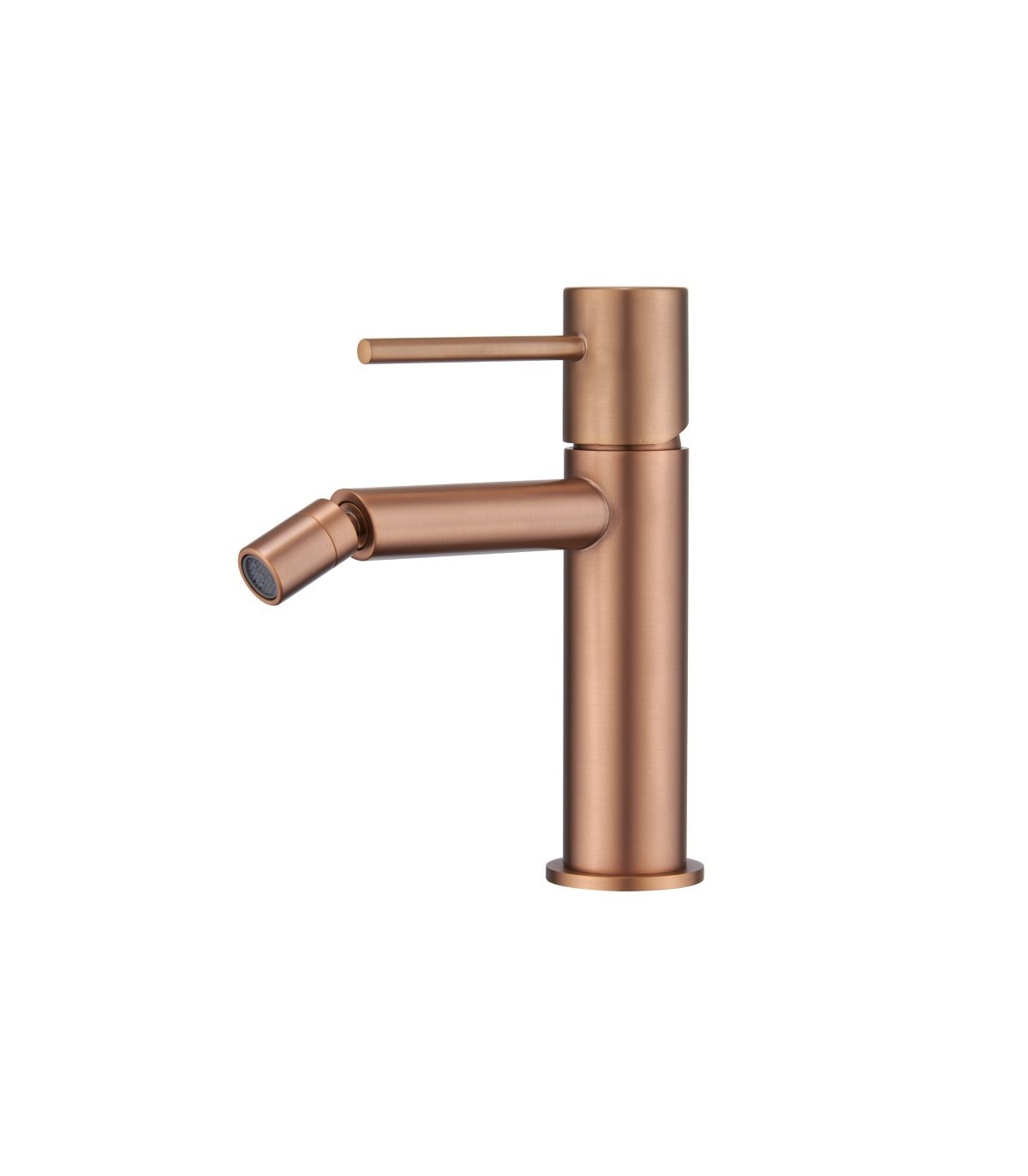 Rubinetto Monocomando Per Bidet In Ottone Finitura Oro Rosa Spazzolato – Serie LINE IMEX