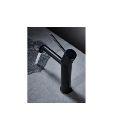 Rubinetto Lavabo Monocomando Nero Opaco Serie MONZA