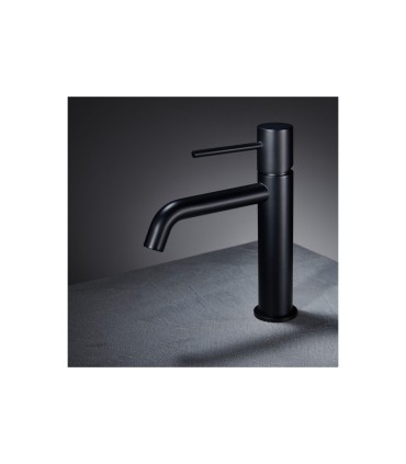 Rubinetto Lavabo Monocomando Nero Opaco Serie MONZA