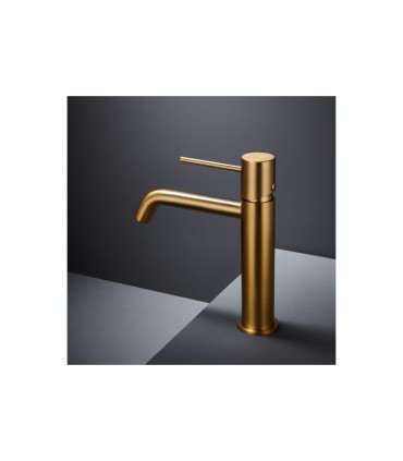 Rubinetto Lavabo Monocomando Oro Spazzolato Serie MONZA
