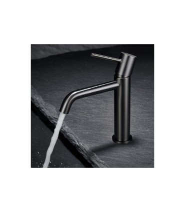 Rubinetto Lavabo Monocomando Black Gun Metal Serie MONZA