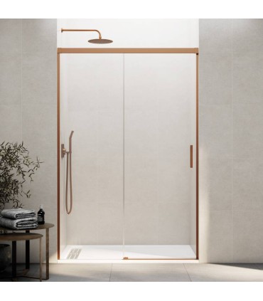 Box doccia fisso + porta scorrevole BASIC RAME