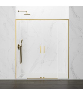 Schermo doccia 2 fissi + 2 scorrevoli TWENTY SPAZIO ORO