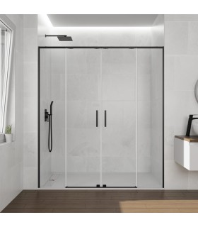 Schermo doccia 2 fissi + 2 scorrevoli TWENTY SPAZIO NERO