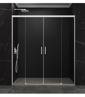Schermo doccia 2 fissi + 2 scorrevoli BASIC BIANCA