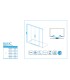 Schermo doccia 2 fissi + 2 scorrevoli BASIC RAME