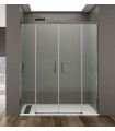 Schermo doccia 2 fissi + 2 scorrevoli BASIC TITANIO