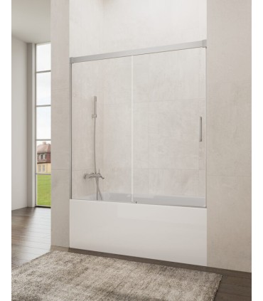 Schermo da vasca 1 fisso + 1 scorrevole BASIC SPAZIO