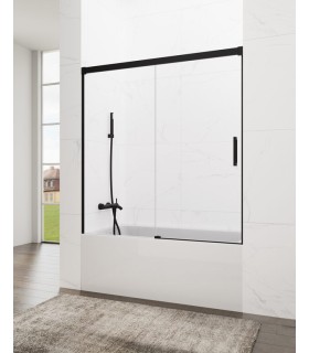 Schermo da vasca 1 fisso + 1 scorrevole BASIC SPAZIO NERO