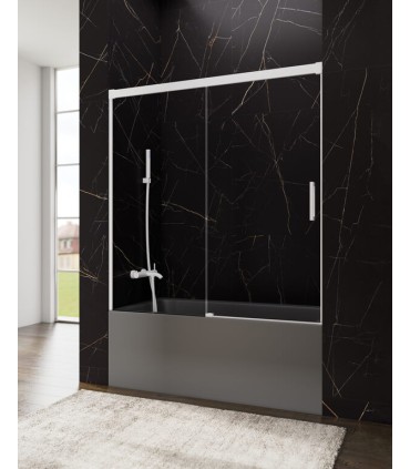 Schermo da vasca 1 fisso + 1 scorrevole BASIC SPAZIO BIANCO