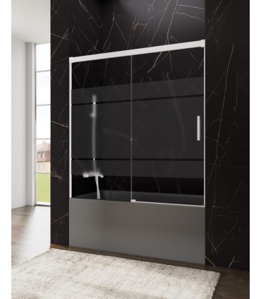 Schermo da vasca 1 fisso + 1 scorrevole BASIC SPAZIO BIANCO