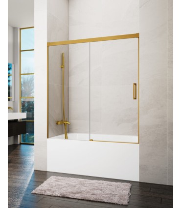 Schermo da vasca 1 fisso + 1 scorrevole BASIC SPAZIO ORO