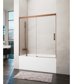 Schermo da vasca 1 fisso + 1 scorrevole BASIC SPAZIO RAME