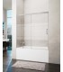Schermo da vasca 1 fisso + 1 scorrevole BASIC SPAZIO NICHEL