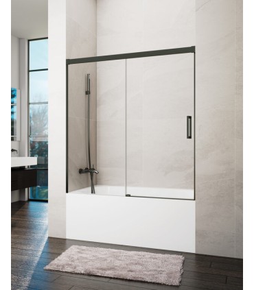 Schermo da vasca 1 fisso + 1 scorrevole BASIC SPAZIO TITANIO