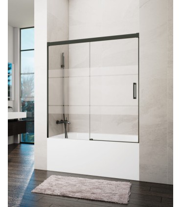 Schermo da vasca 1 fisso + 1 scorrevole BASIC SPAZIO TITANIO