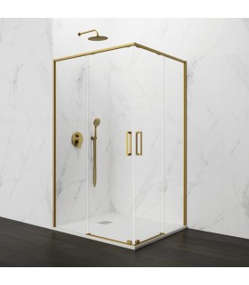 Box doccia angolare 2 fissi + 2 scorrevoli TWENTY ORO