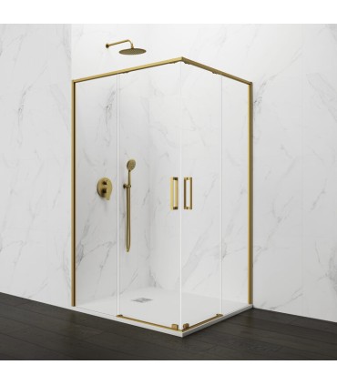 Box doccia angolare 2 fissi + 2 scorrevoli TWENTY ORO