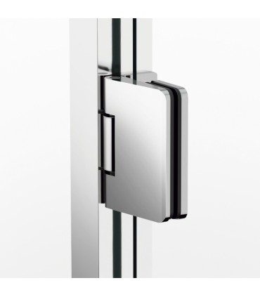 Box doccia con 1 porta battente GLASS con cerniera su profilo