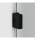 Box doccia con 1 porta battente GLASS con cerniera su profilo NERO