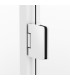 Box doccia con 1 porta battente GLASS con cerniera su profilo BIANCO