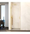 Box doccia con 1 porta battente GLASS con cerniera su profilo ORO