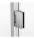 Box doccia con 1 porta battente GLASS con cerniera su profilo NICHEL