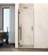 Box doccia con 1 porta battente GLASS con cerniera su profilo TITANIO