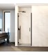 Box doccia 1 porta battente GLASS con cerniera su profilo e chiusura su profilo NERO