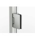 Box doccia 1 porta battente GLASS con cerniera su profilo e chiusura su profilo NICHEL