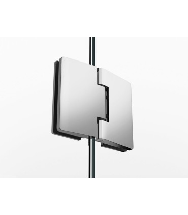 Box doccia fisso + porta battente GLASS con chiusura a profilo magnetico