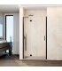 Box doccia fisso + porta battente GLASS con chiusura a profilo magnetico TITANIO