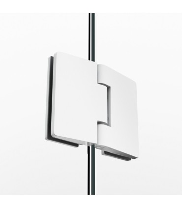 Box doccia Fisso + Battente con laterale fisso GLASS BIANCO chiusura magnetica