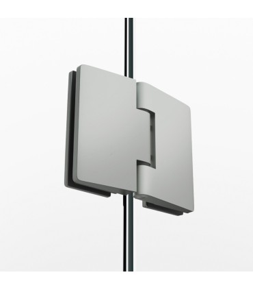 Box doccia Fisso + Battente con laterale fisso GLASS NICHEL chiusura magnetica