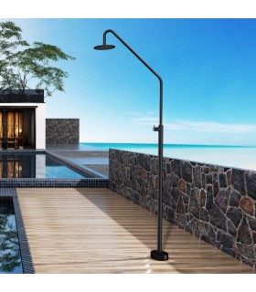 Rubinetto doccia da esterno nero Alaska