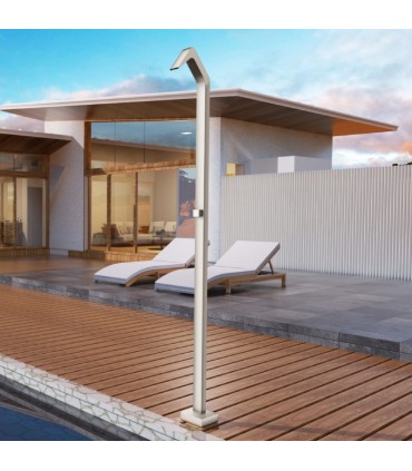 Doccia a cascata da esterno in acciaio inox S.316 Niagara Moka