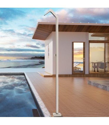 Doccia a cascata da esterno in acciaio inox S.316 Niagara Moka