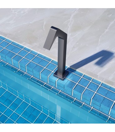 Cascata per piscina in acciaio inox S.316 grigio cobalto Niagara