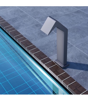 Cascata grande per piscina in acciaio inox S.316 Grigio Cobalto Niagara